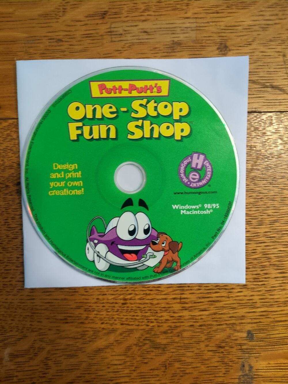 Putt-Putt's One-Stop Fun Shop - PC + MAC software - disc only